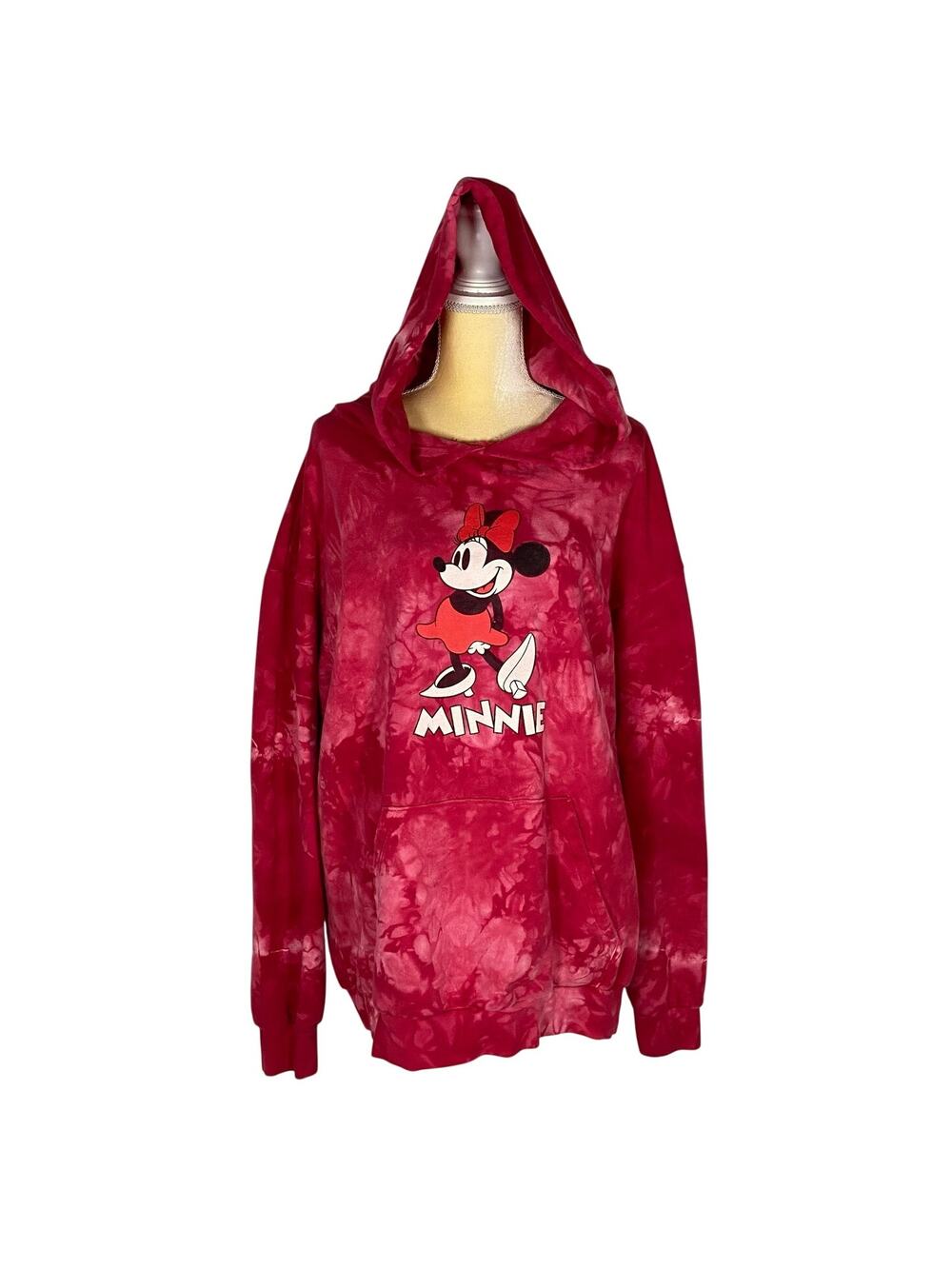 Disney Minnie Love Your Melon Tie Dye Long Sleeves Hoodie Size XL